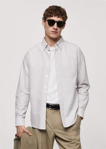 100% cotton kodak striped shirt