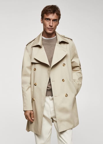 Classic water-repellent trench coat