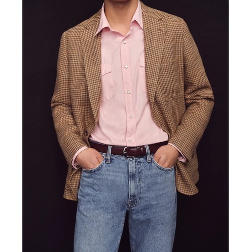 Crosby Classic-fit blazer in linen-blend tweed