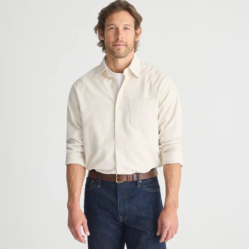 Fine-wale corduroy shirt