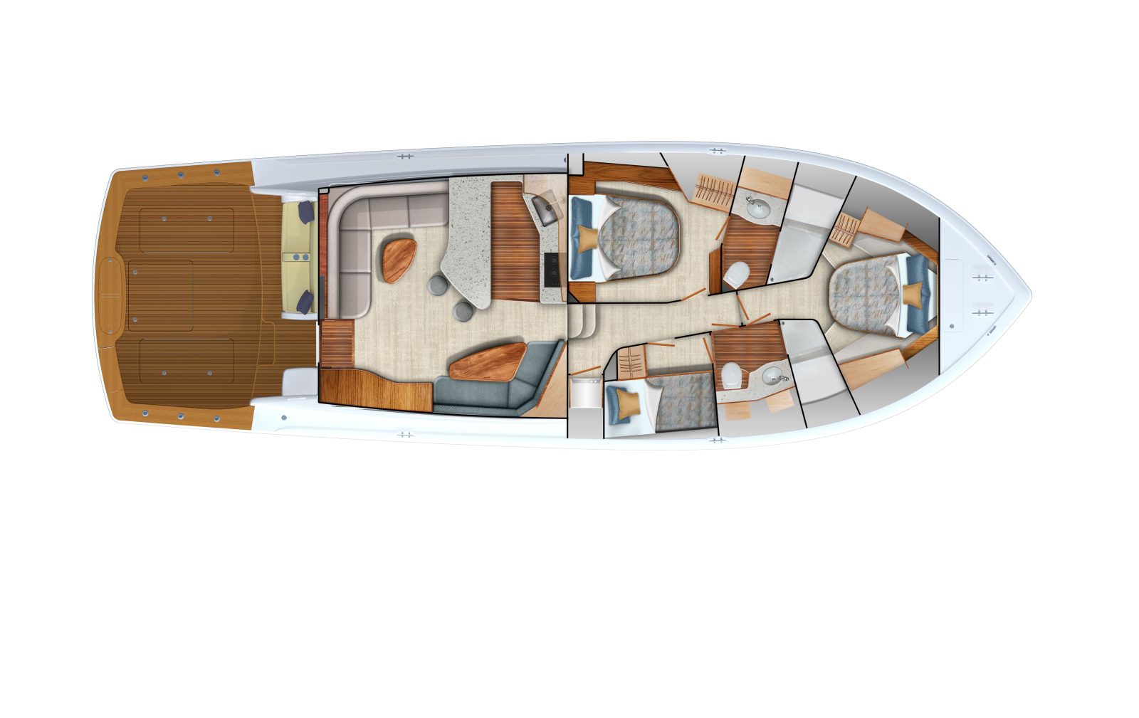 Viking Yachts’ 54 Convertible Accomms Interior