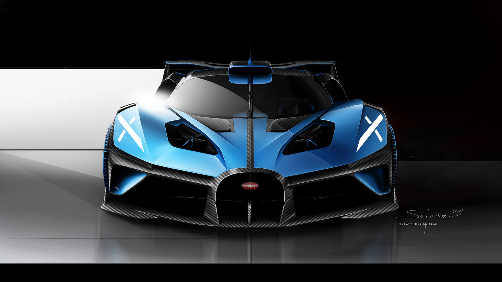 Design sketch Bugatti Bolide front - Nils Sajonz, Bugatti Design