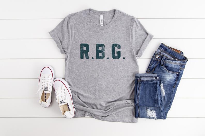 casual t-shirt with the RBG initials