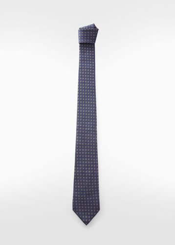 Printed silk tie