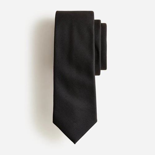 American wool tie in black