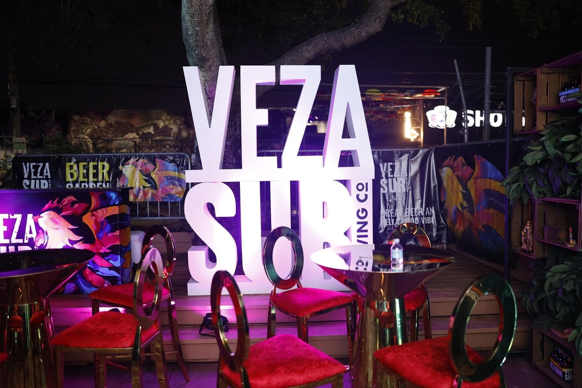 Veza Sur beer garden - Bardot Live Presents Nicky Jam livestream concert with GlobalStreamNow - CREDIT Kevin Quiles