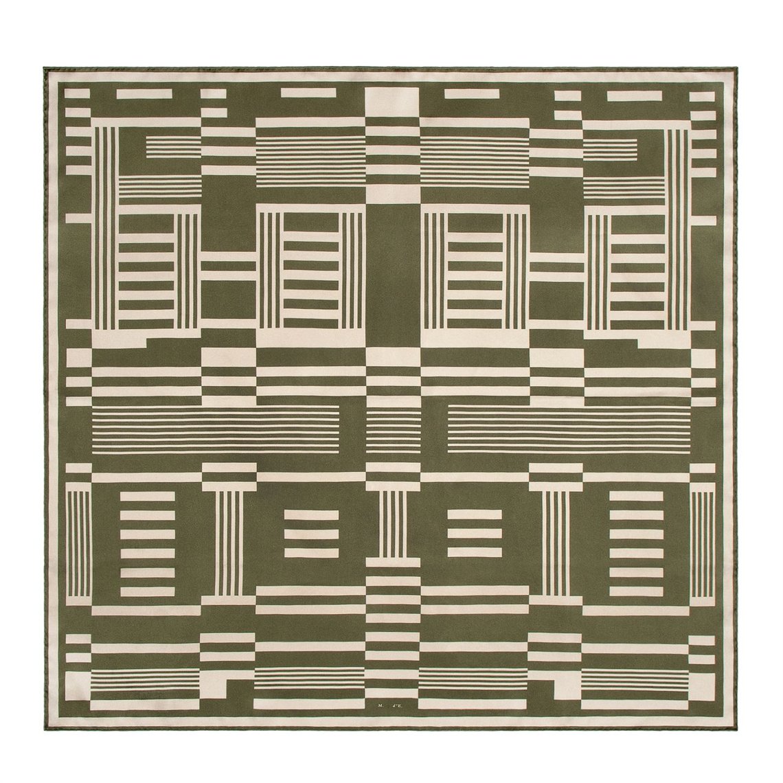 4174-01A UNK_MEO SRG GREEN SCARF LAYDOWN_WHITE