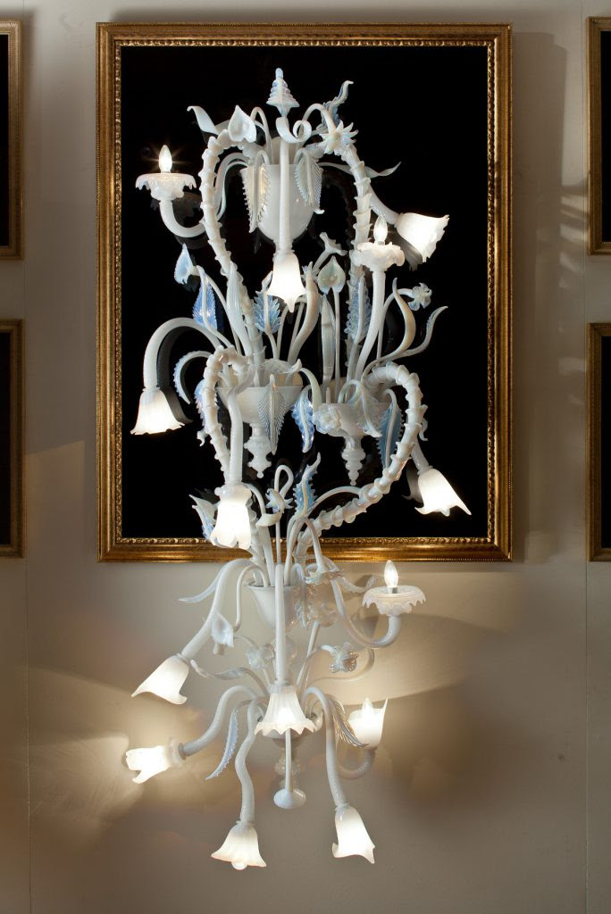 Details of Sala Longhi, Fred Wilson (2011). Glass and wood.