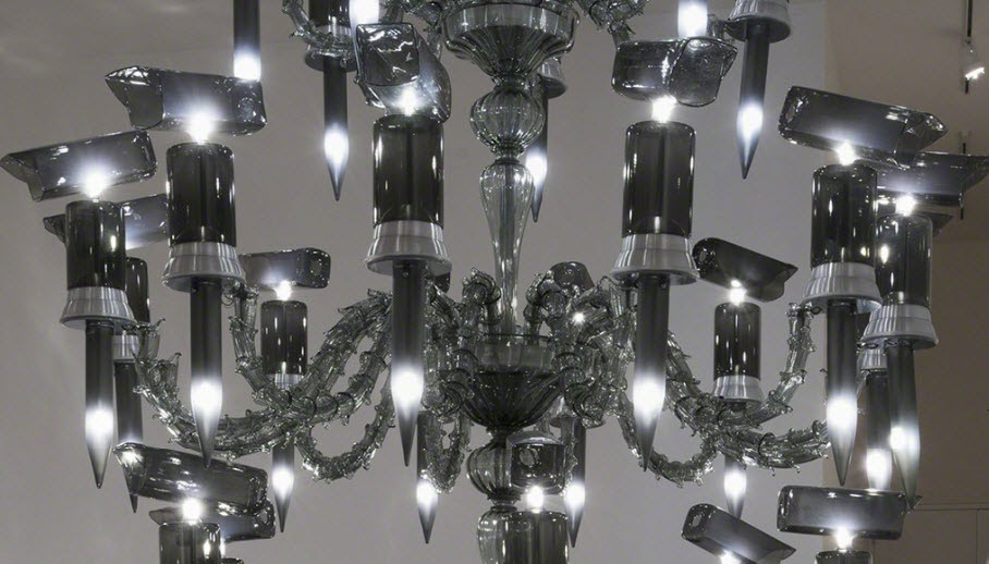 Detail of Glass Big Brother, Song Dong (2015). Glass and metal.