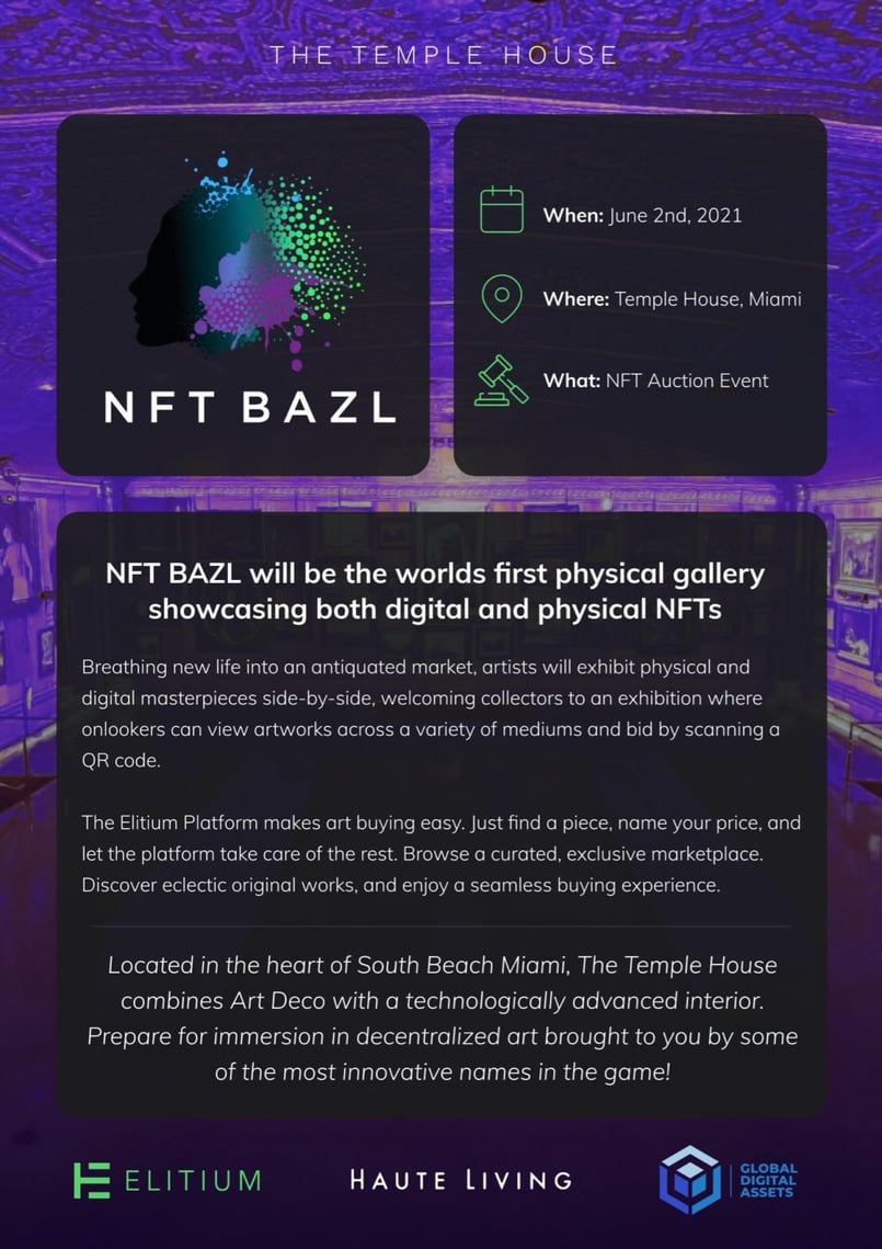 Elitium and GDA Capital Host Simultaneous NFT BAZL and NFT Summit