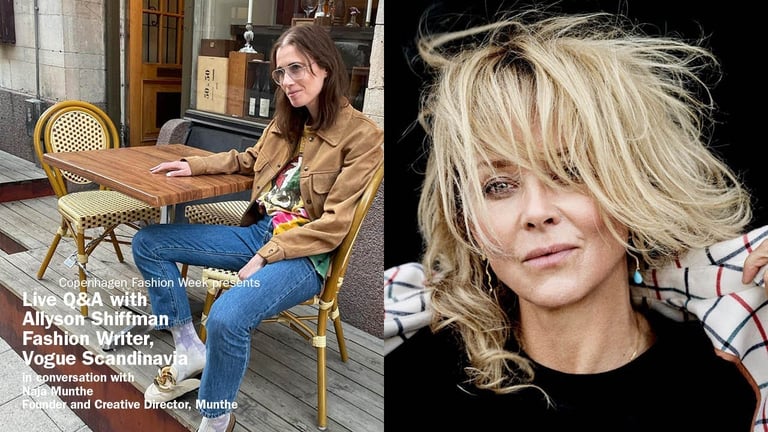 Live Q&A Munthe and Allyson Shiffman, Vogue Scandinavia