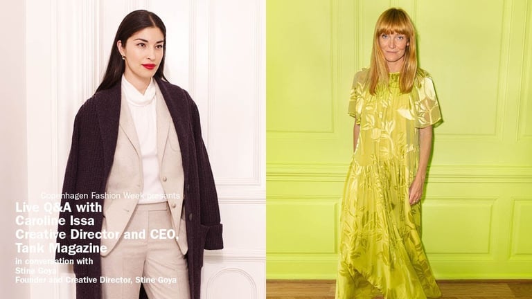 Live Q&A Stine Goya und Caroline Issa, Tank Magazine