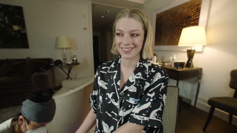 Getting ready with Hunter Schafer in Prada
