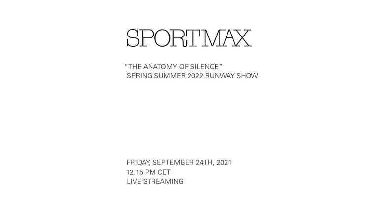 SportmaxSS22 Modenschau, Freitag, 24. September, ab 12:15 Uhr MEZ