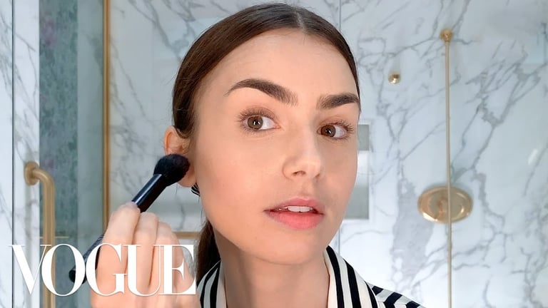 Lily Collins's Day-to-Night French Girl Look | Beauty Secrets | Vogue