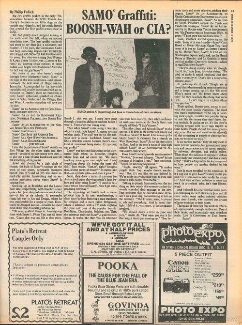 SAMO village voice article FULL