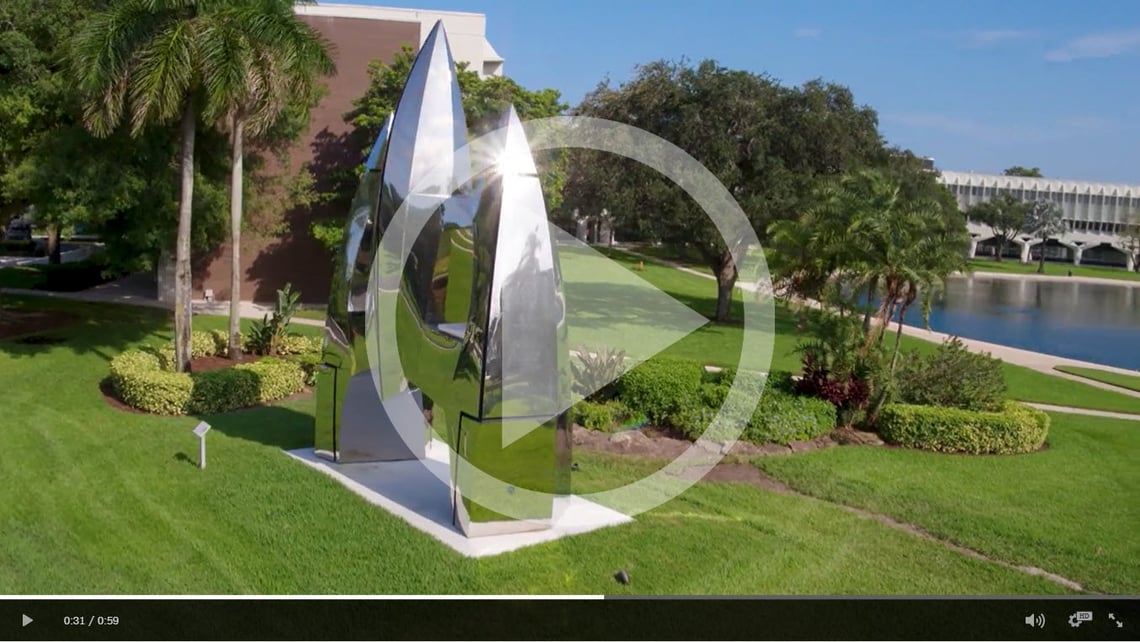Watch the dazzling aerial video of the Rocket sculpture at youtu.be/U9SzZCauoJM