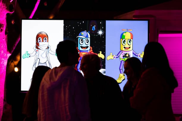 NFT Art on Display at NFT BAZL - SLS South Beach - 11.29.21 - Getty Images