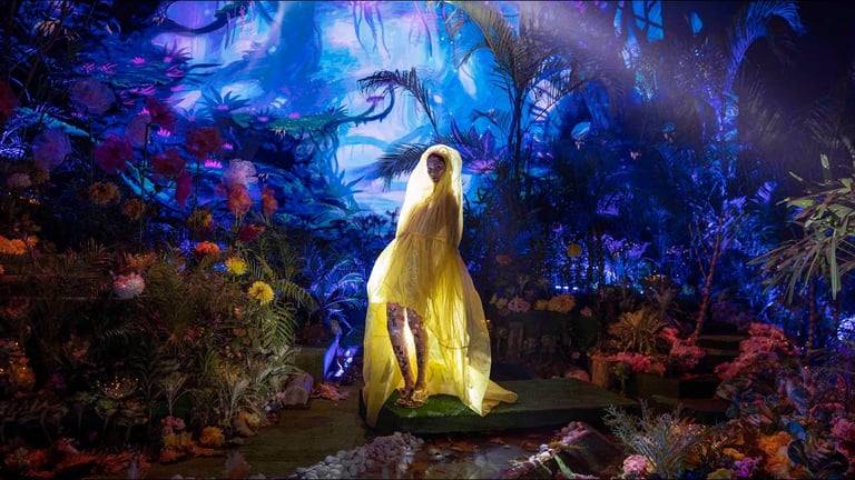 O filme de moda encantador da coleção Primavera 2022 da Rahul Mishra Couture
