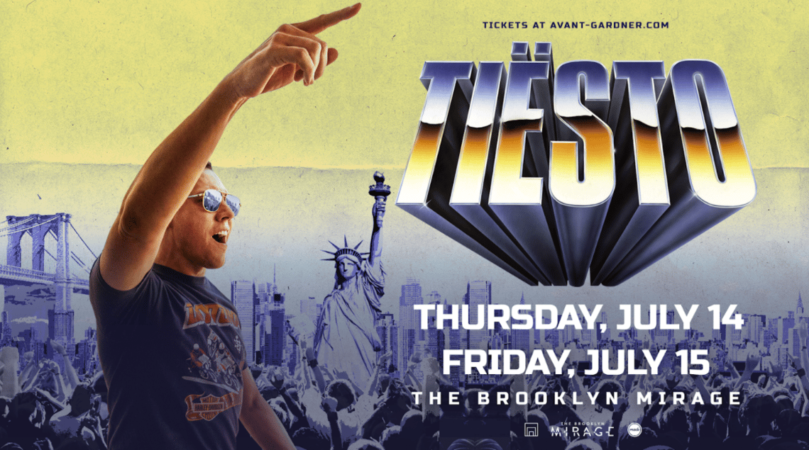 Tiësto debutterà al Brooklyn Mirage nel suo più grande spettacolo da solista a New York il 14 e 15 luglio