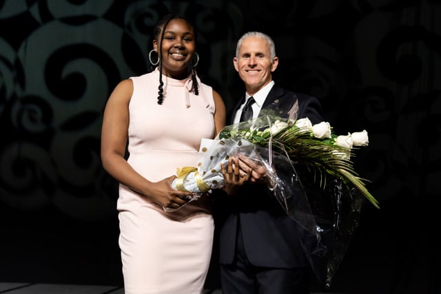 Youth of the Year Award winner, Jennah Ford with Co-CEO of the Boys & Girls Clubs of Broward County, Chris Gentile