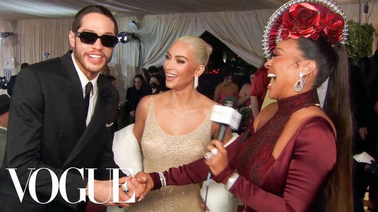 Kim Kardashian & Pete Davidson on Kim Wearing Marilyn Monroe's Dress