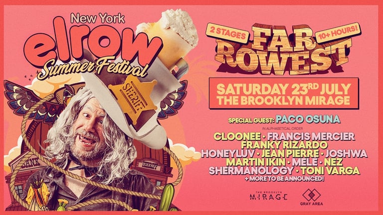 elrow announces line up for their New York Summer Festival at Brooklyn Mirage