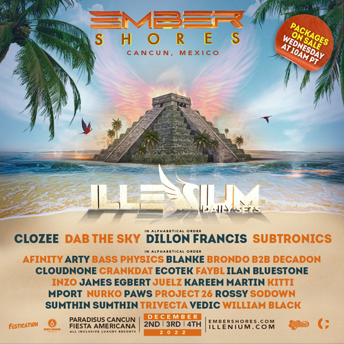 Festication e ILLENIUM revelam programação incrível para o Ember Shores 2022.
