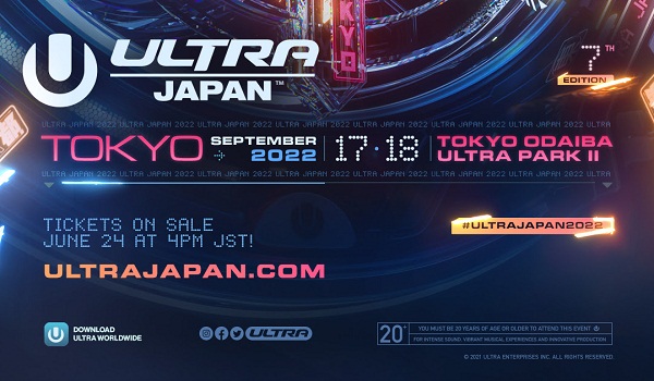 ULTRA Japan returns to Tokyo Sept. 17 - 18, 2022