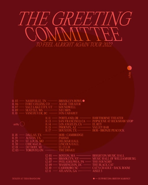 The Greeting Committee To Embark On North American Headline Tour This Fall