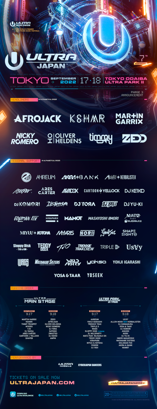 ULTRA Japan unveils Daily Stage Programming and RESISTANCE Tokyo headliners