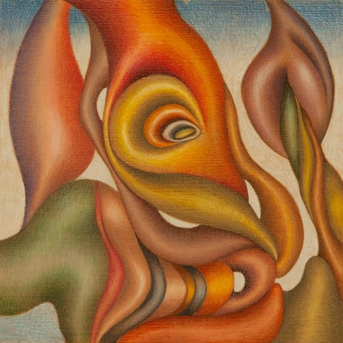 High Noon (2021) by Kathleen Goncharov. Colored pencil on panel.
