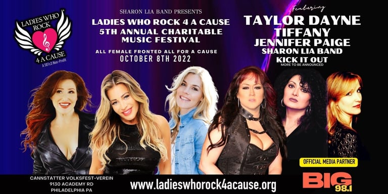 Award-Winning Grammy Artist Sharon Lia: 5th Annual Ladies Who Rock 4 A Cause® - October 8, 2022