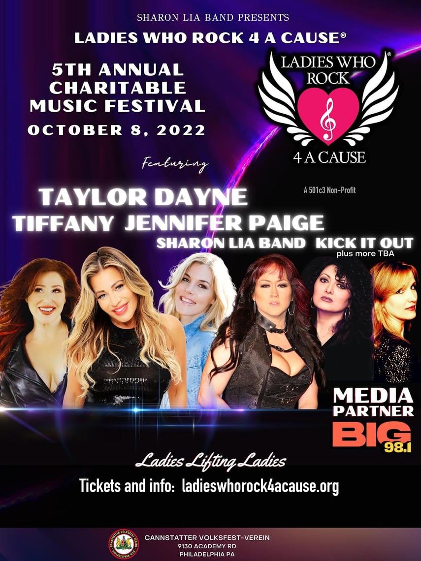 Award-Winning Grammy Artist Sharon Lia: 5th Annual Ladies Who Rock 4 A Cause® - October 8, 2022