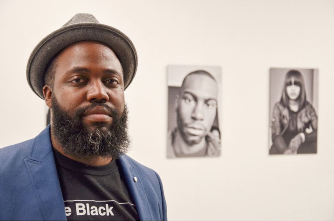 The artist Reginald Cunningham, portrait from his website BePureBlack.com