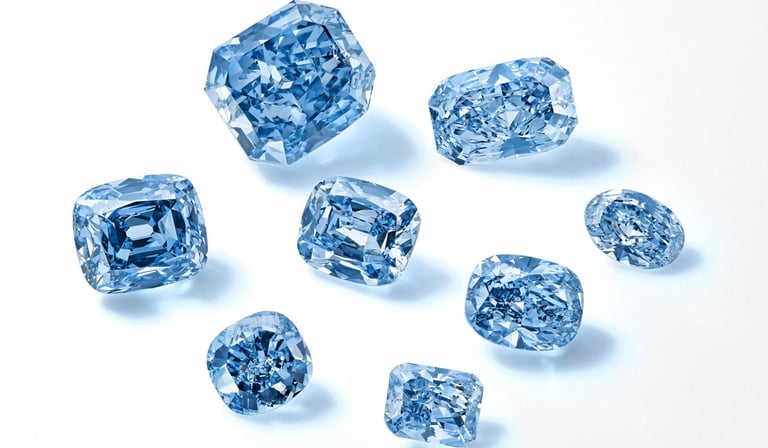 Sotheby's Unveils The De Beers Exceptional Blue Diamonds Collection