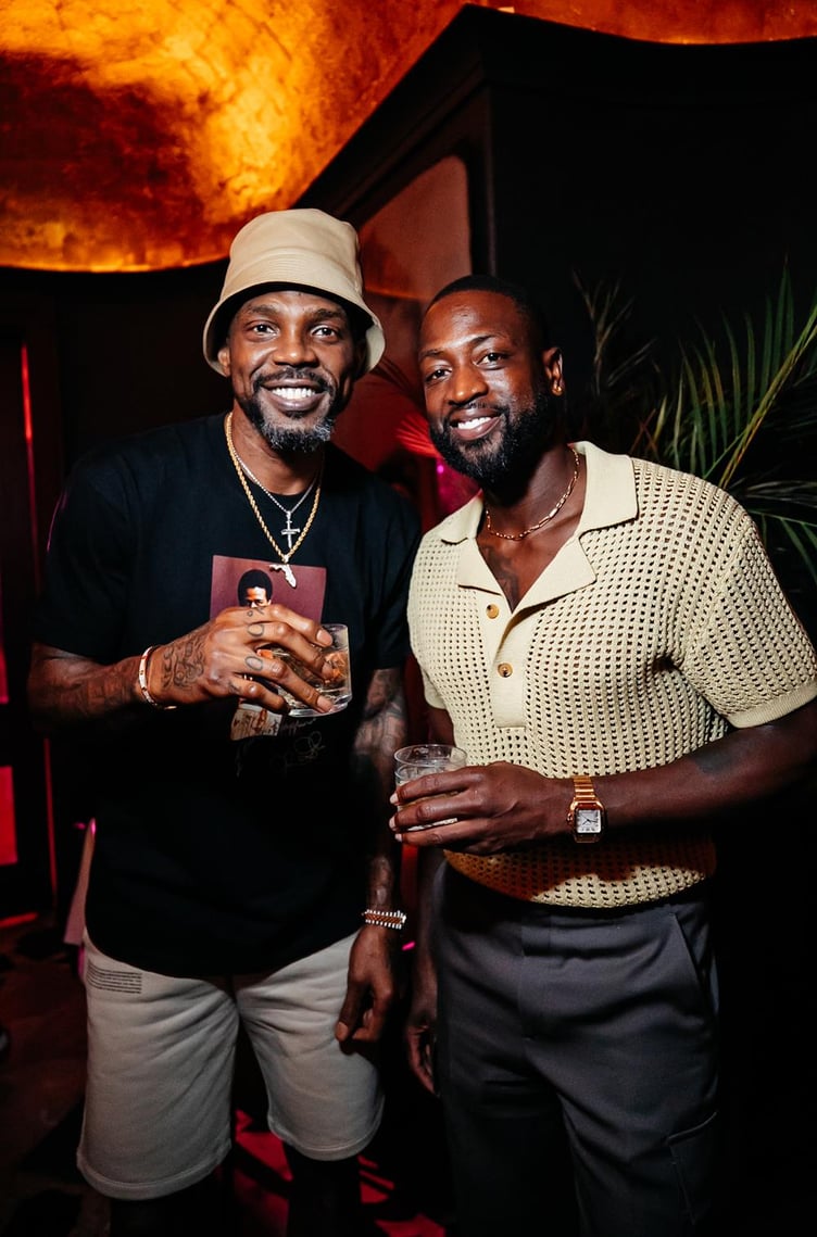 Dwyane Wade Celebrates Wade Cellars with Haute Wine Society at Mr. Hospitality's Marion Miami on October 11, 2022. Photo Credit: Sebastian Bednarski