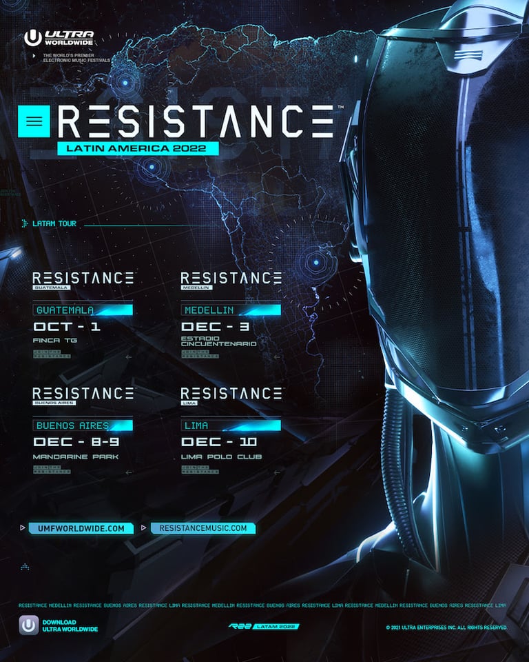 Ultra RESISTANCE Latin America Tour enthüllt die Lineups für Buenos Aires, Medellin und Lima