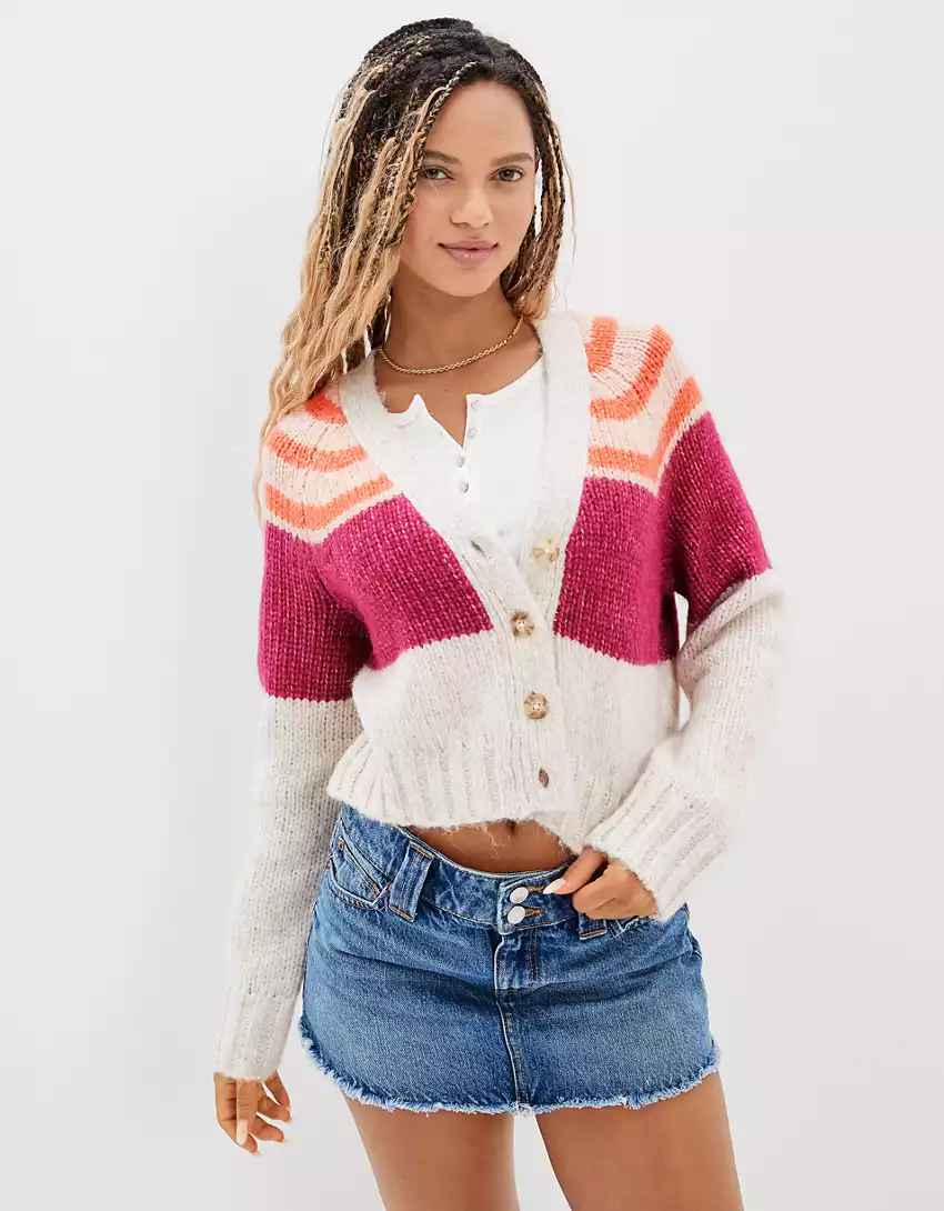 AE Striped Cardigan