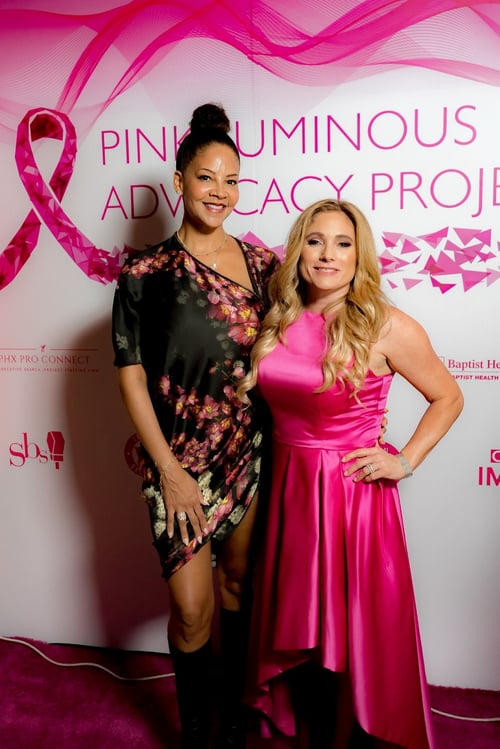 Pink Luminous Advocacy Project hosted Light Up The Night attended by Master of Ceremonies, Tracy Mourning and Miami-Based Entrepreneur and Founder Marilyn Dans at Mayfair House Hotel & Garden
