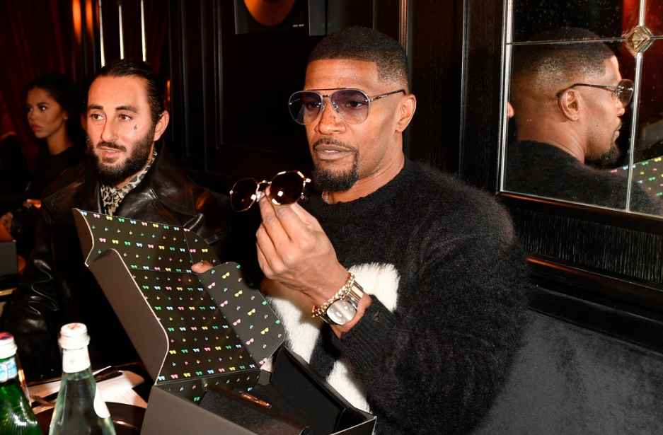Jamie Foxx gifts friends and family Privé Revaux sunglasses during his birthday dinner at César Paris