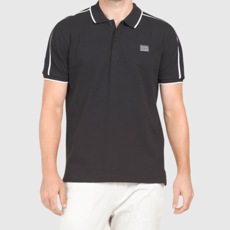 Patch Logo Button Placket Polo