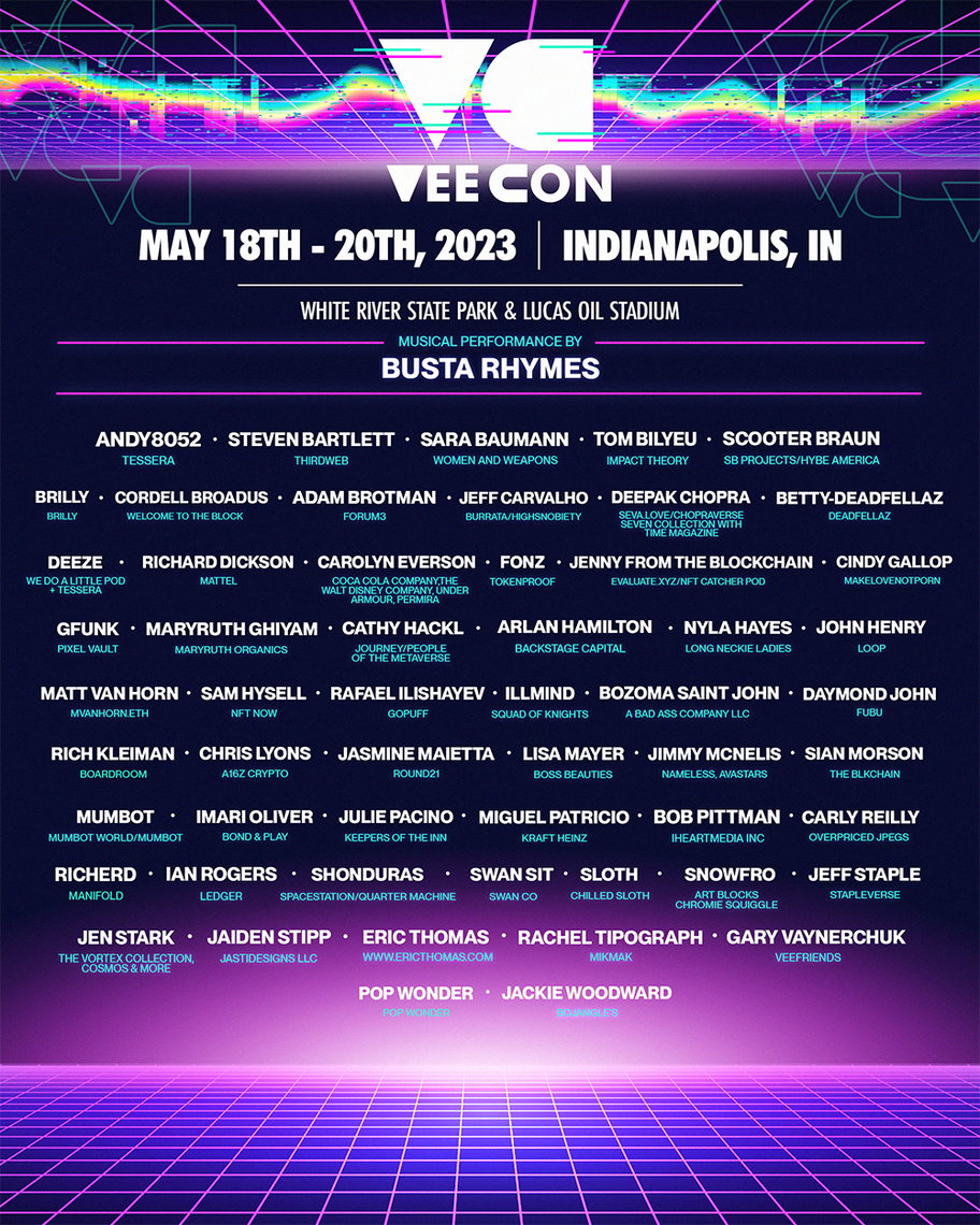 First Round Of Veecon 2023 Speakers And Opening Night Headline Entertainer Are Announced By Gary Vaynerchuk And Veefriends