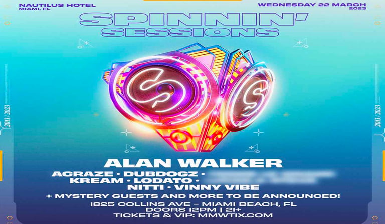 Spinnin' Sessions kündigt seine 10. jährliche Miami Music Week Party an - Alan Walker, Acraze + mehr TBA