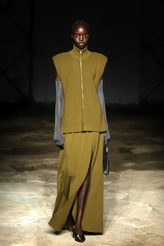 MILAN, ITALY - FEBRUARY 23: A model walks the runway at the Anteprima fashion show during the Milan Fashion Week Womenswear Fall/Winter 2023/2024 on February 23, 2023 in Milan, Italy. (Photo by Daniele Venturelli/Getty Images for Anteprima)
