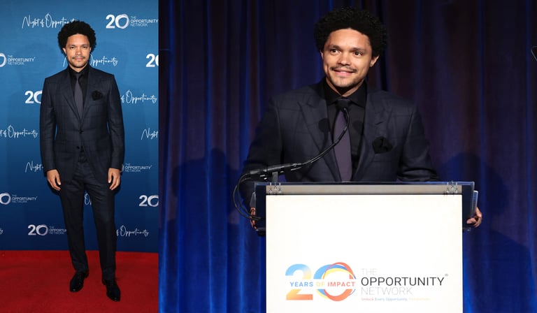 Trevor Noah honored at The Opportunity Network's 20-year Anniversary Gala