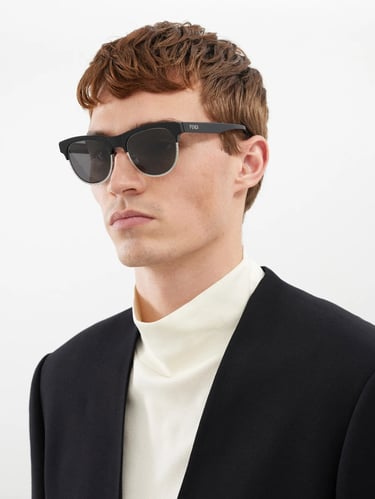 Fendi Eyewear Travel round acetate sunglasses