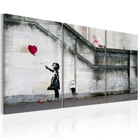 Canvas There is always hope (Banksy) - triptych