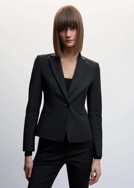 Structured suit blazer