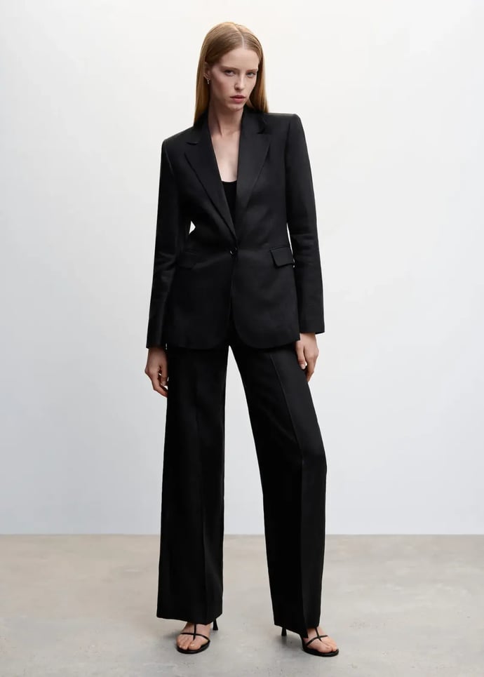 100% linen suit blazer